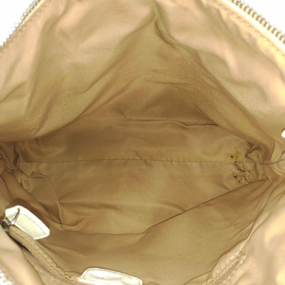 クリスチャンディオール ショルダーバッグ レザー×キャンバス 白 トロッター柄