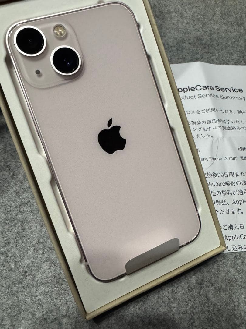iPhone13mini ピンク 128GB,BT100%,正規BT交換品