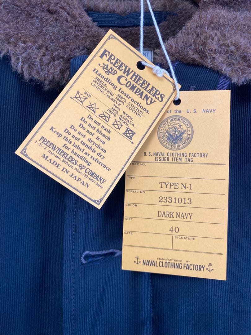 ジャケット・アウター FREEWHEELERS TYPE N-1 DARK NAVY 40