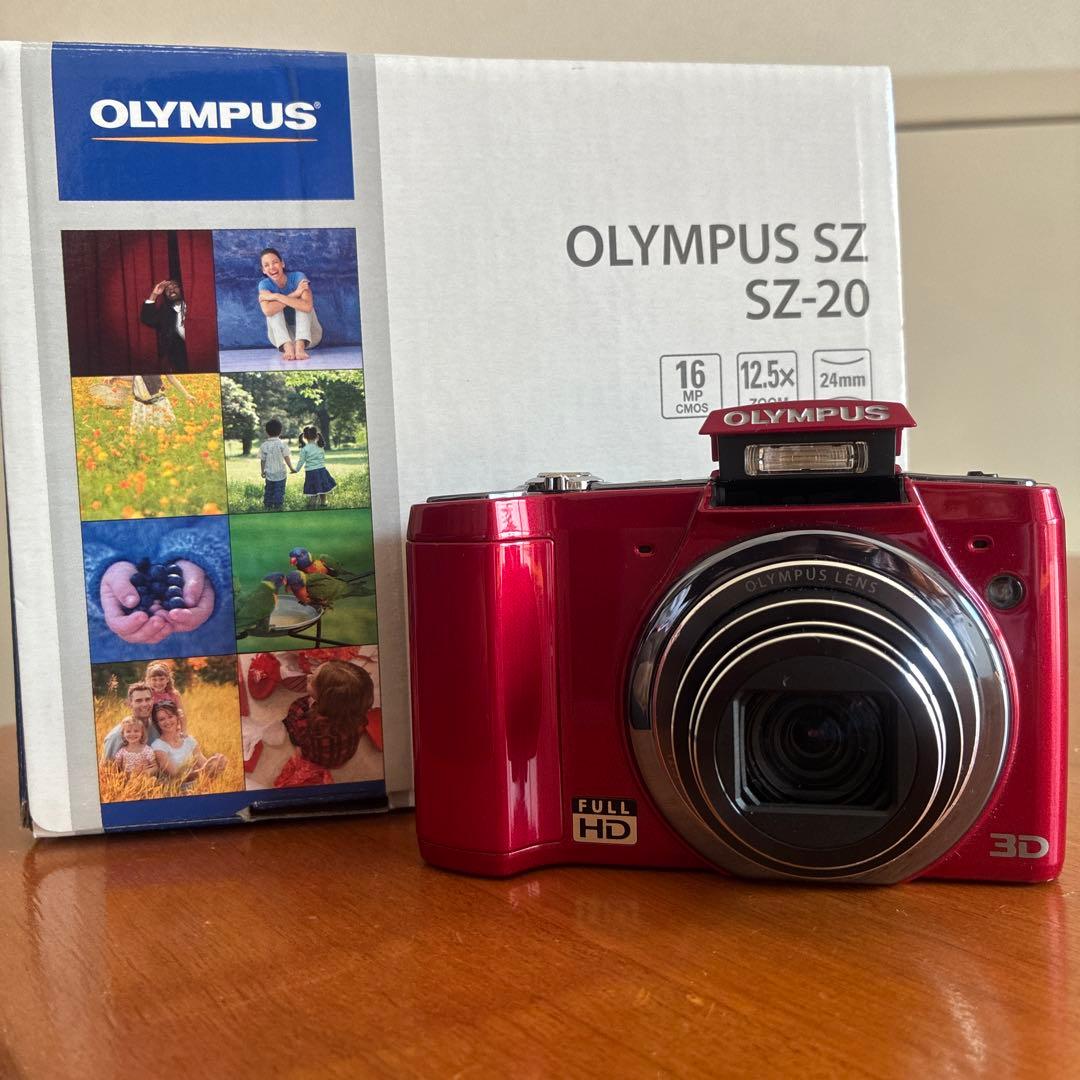 【美品】OLYMPUSデジタルカメラSZ-20 RED赤