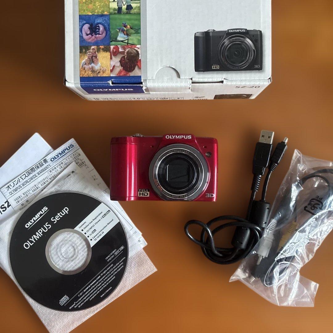【美品】OLYMPUSデジタルカメラSZ-20 RED赤