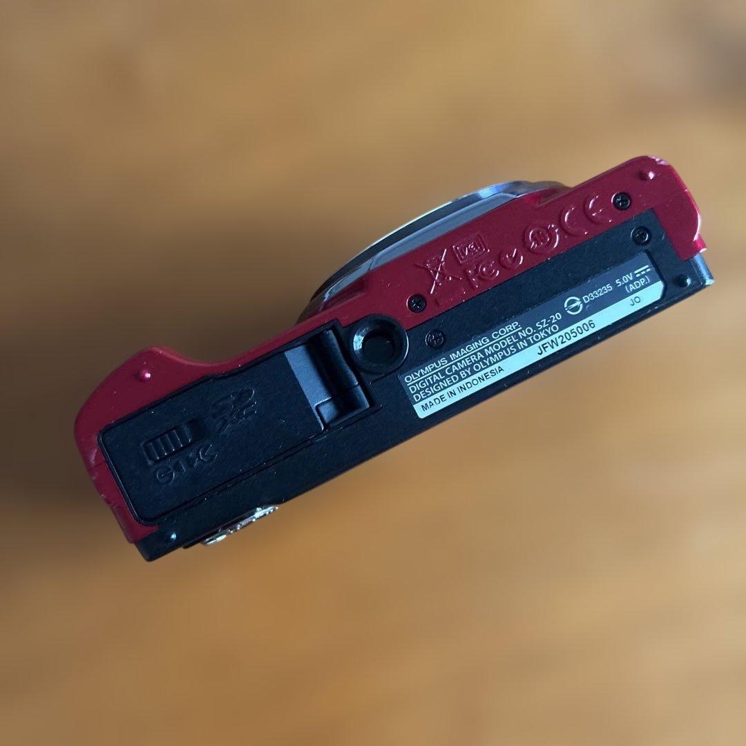 【美品】OLYMPUSデジタルカメラSZ-20 RED赤