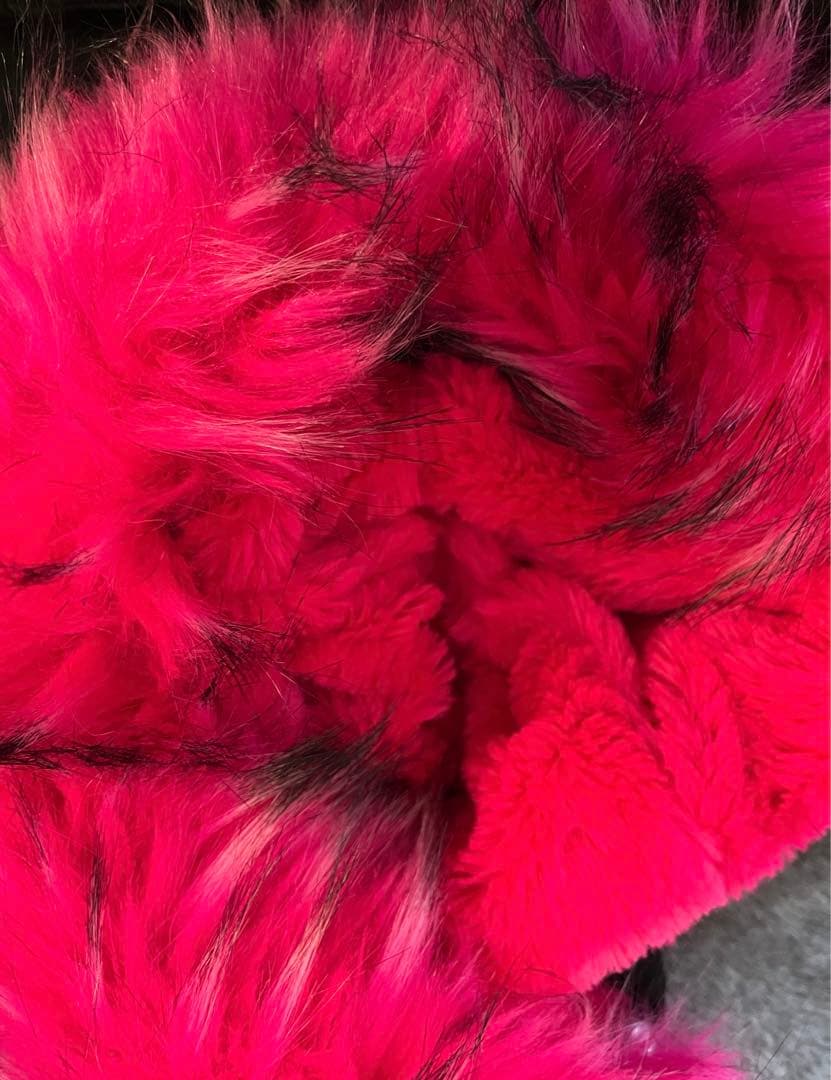 【美品】ピンクファーモッズコート