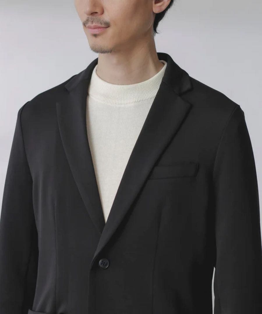 【新品】コンフォータブルストレッチセットアップ　ブラック