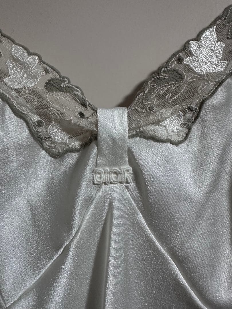 Christian Dior レース付きキャミソールワンピース