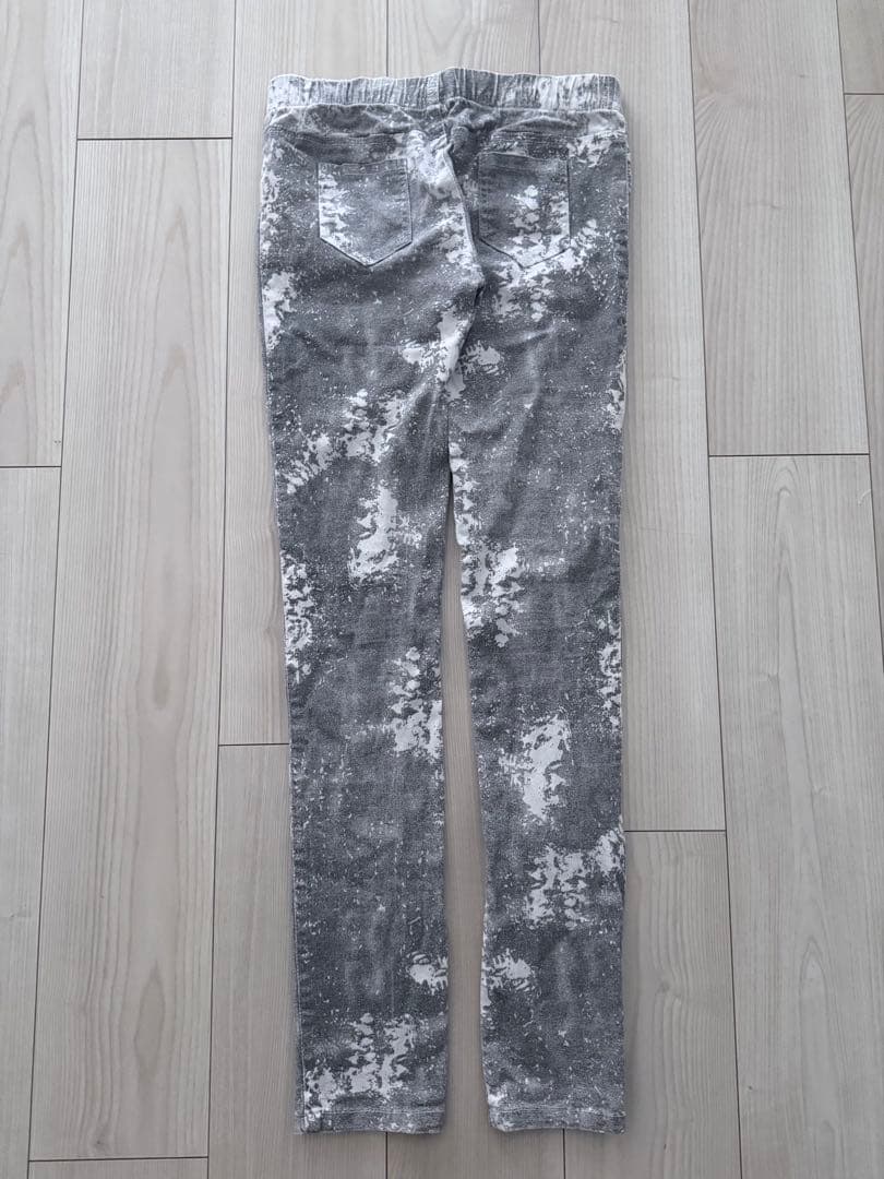 レッグウェア grey ripped lace leggings