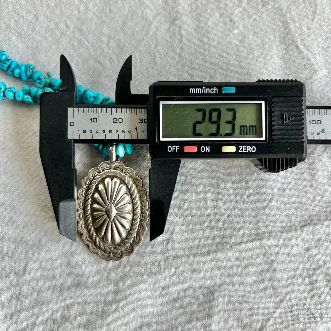 インディアンジュエリー　ネックレス　ターコイズ　ターコイズナゲット　ナバホ　ズニ