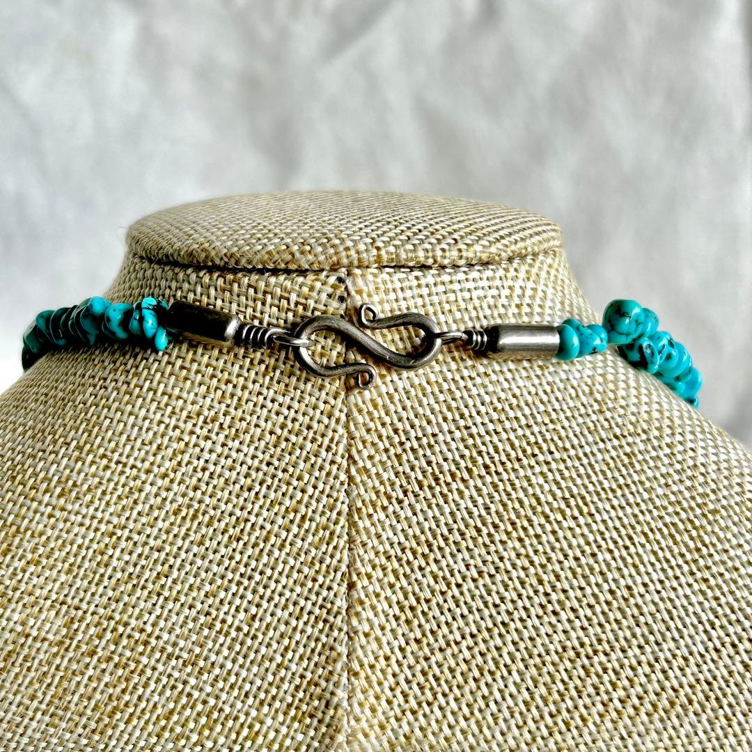 インディアンジュエリー　ネックレス　ターコイズ　ターコイズナゲット　ナバホ　ズニ