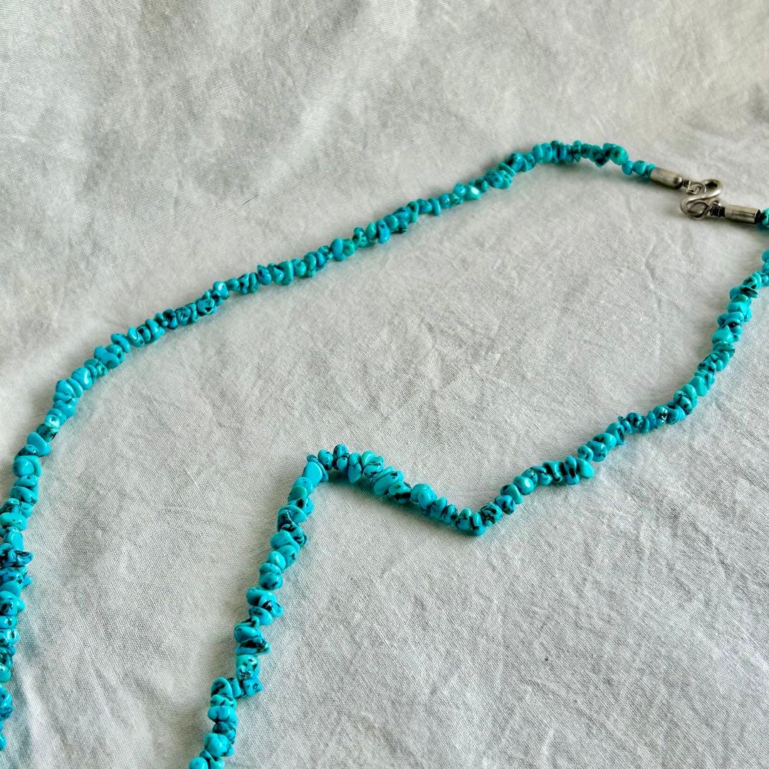 インディアンジュエリー　ネックレス　ターコイズ　ターコイズナゲット　ナバホ　ズニ