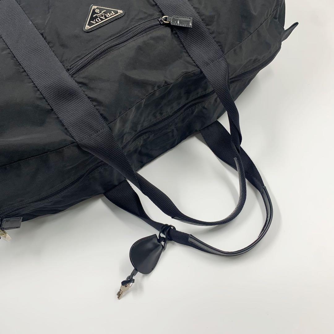 T*o様 【✨美品✨】 プラダ 三角ロゴ ボストンバッグ ナイロン ブラック