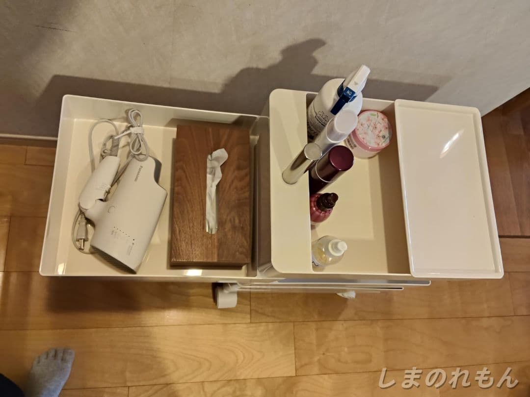 5 層回転収納カート ロック付きキャスター 取り外し可能トレイ付き