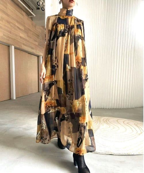 ワンピース Ameri VINTAGE EMILIE GATHER DRESS