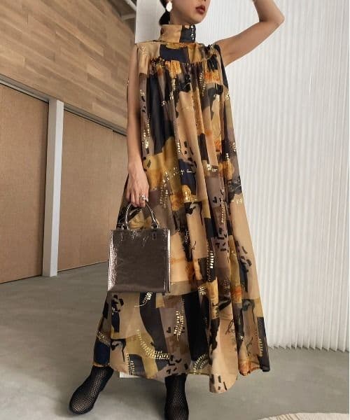 ワンピース Ameri VINTAGE EMILIE GATHER DRESS