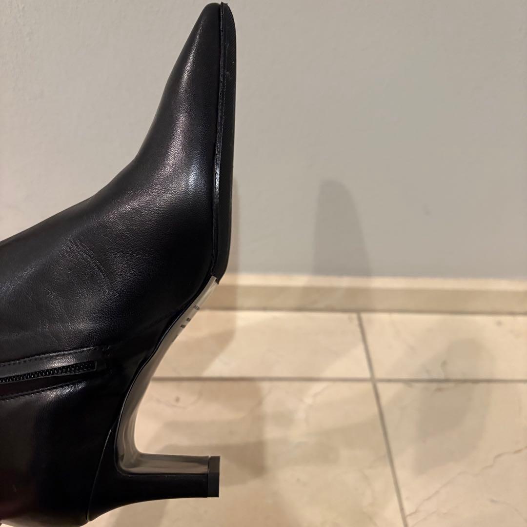 [新品未使用]ファビオルスコーニ　 ブーツ　ブラック　スクエアトゥ　23cm