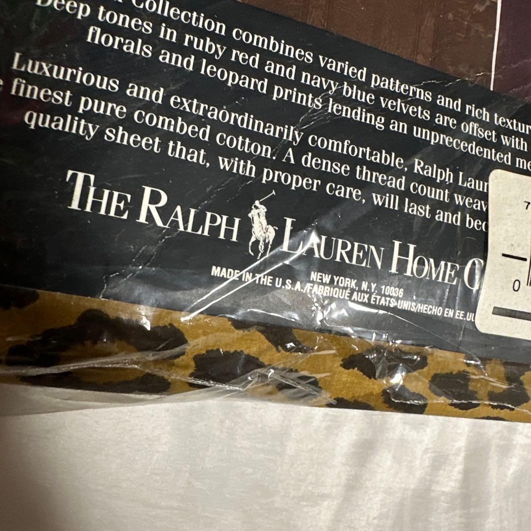 新品　希少　RALPH LAUREN ダブル　フィッテッドシーツ レオパード