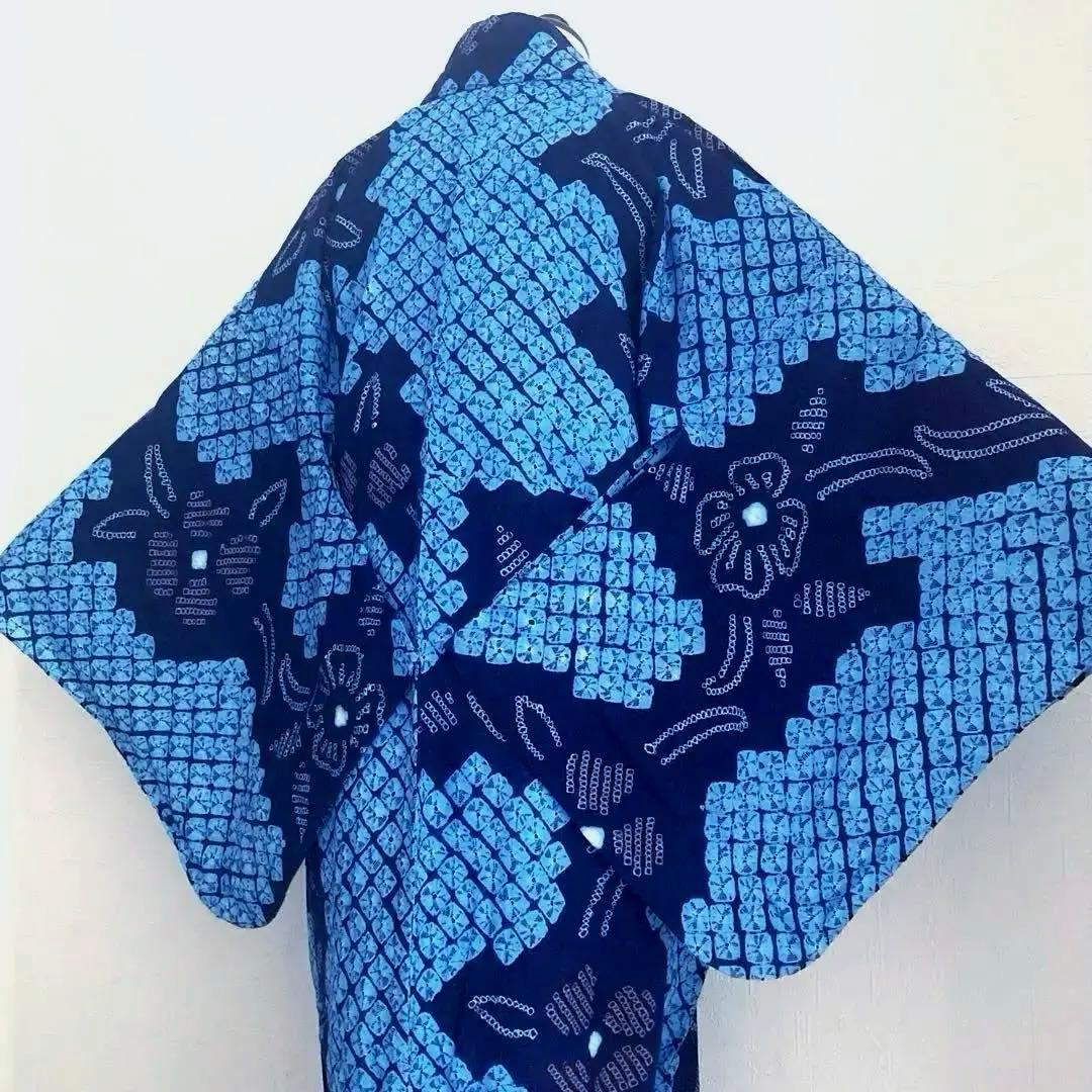 kate_hu 有松絞り浴衣手縫い上質身丈160cm No.3-100