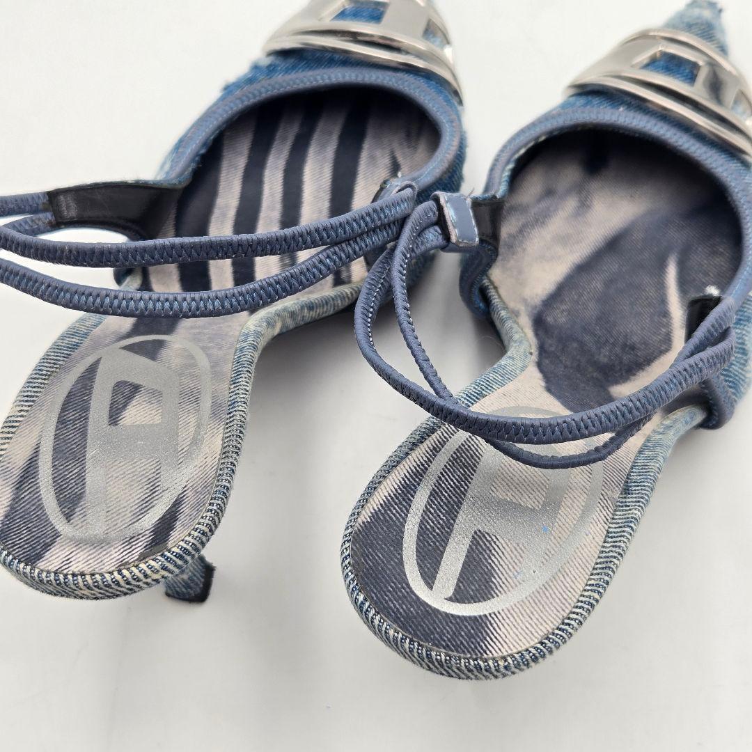 美品 DIESEL ディーゼル パンプス サンダル デニム D-Venus