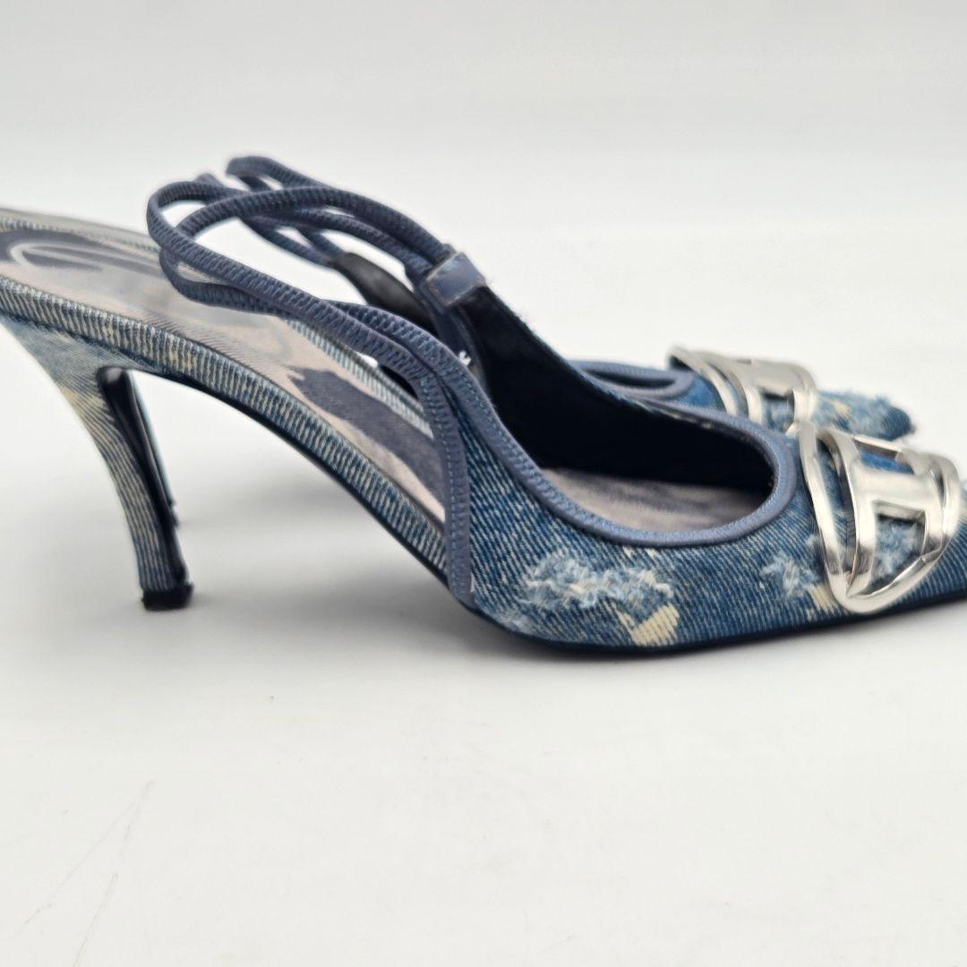 美品 DIESEL ディーゼル パンプス サンダル デニム D-Venus