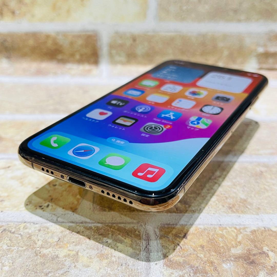 au SIM iPhoneXS 64GB ゴールド 電池新品