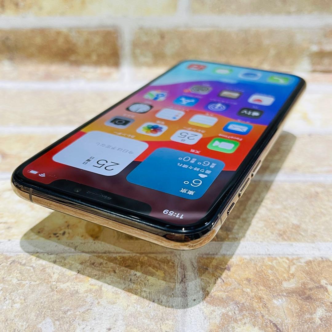 au SIM iPhoneXS 64GB ゴールド 電池新品