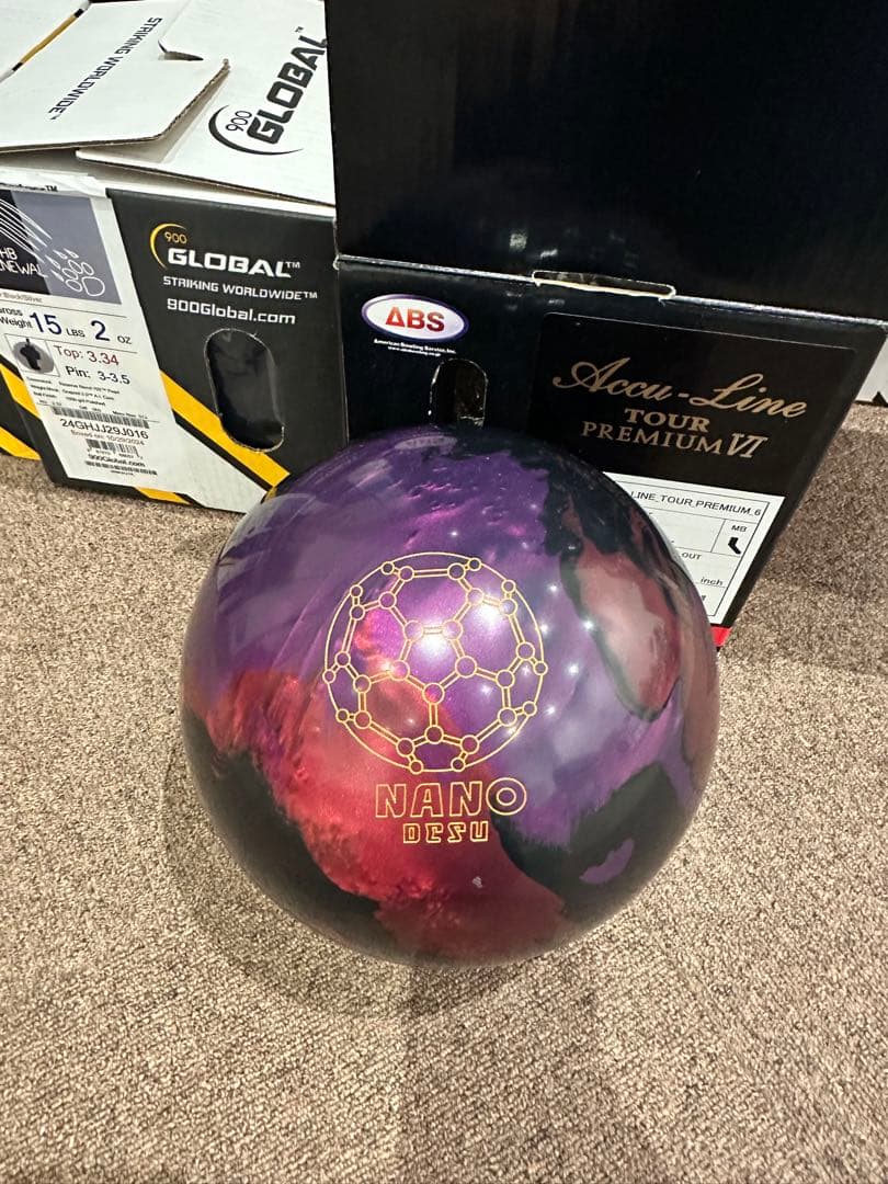 【新品】ツアープレミアム6 ナノデス15ポンド ボウリングボール