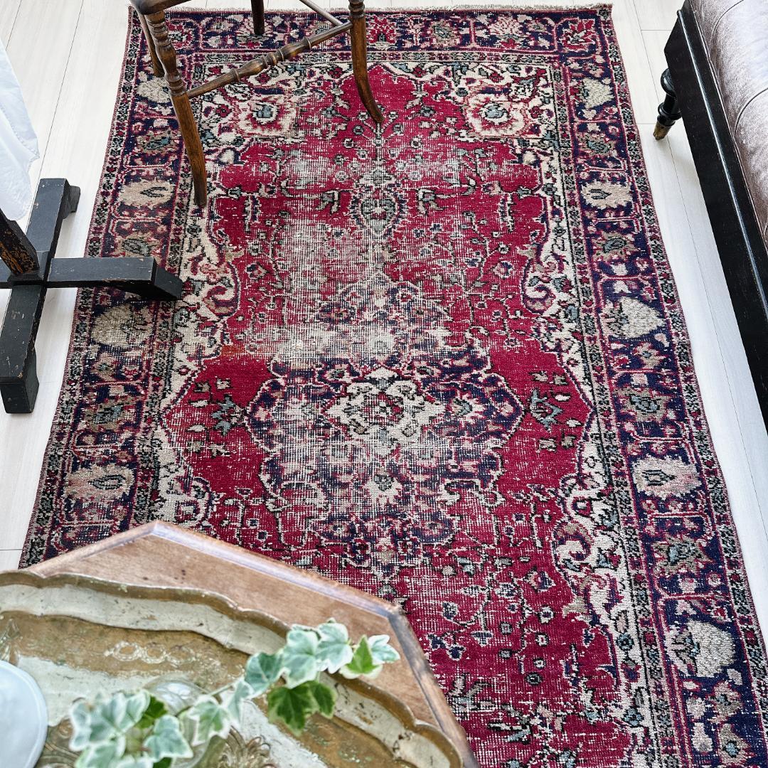 actn202 トルコ ヴィンテージラグ A112