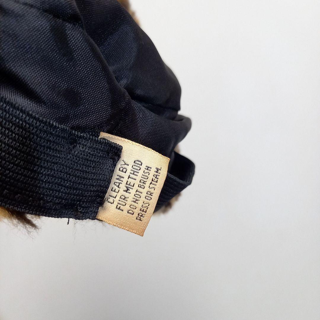 80s 90s レオパード フェイクファー ベレー帽 57 毛皮 ハット 帽子