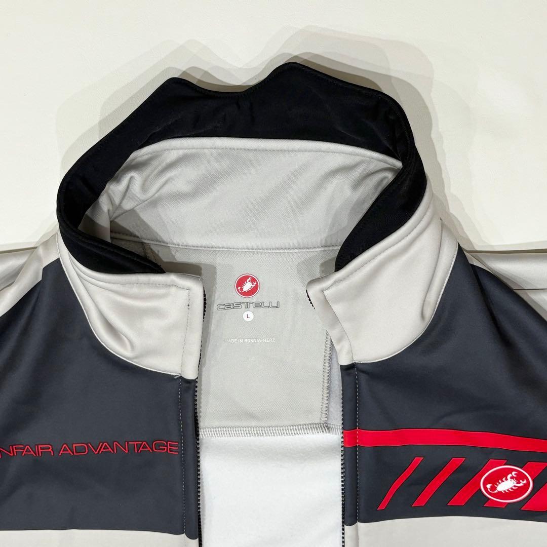 Castelli カステリ　サイクルジャケット GORE グレー　裏起毛　ゴア