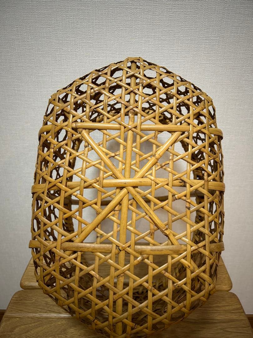 りんごかご　根曲竹　国産　竹籠　持ち手