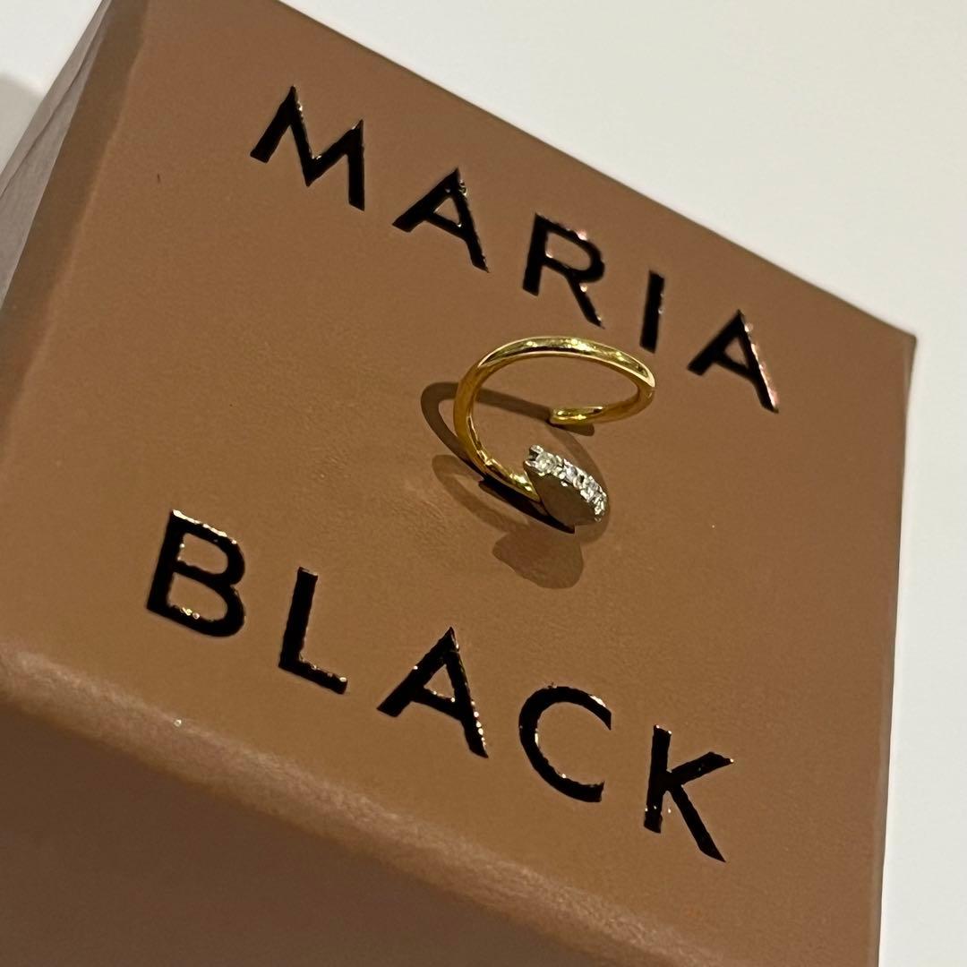 【美品】マリアブラック MARIA BLACK ダイア 14KYG ピアス