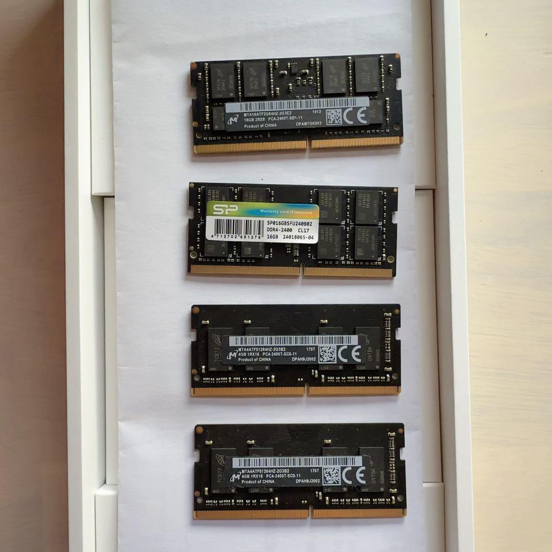 DDR-2400(PC4-19200)16GB×2、4GB×2