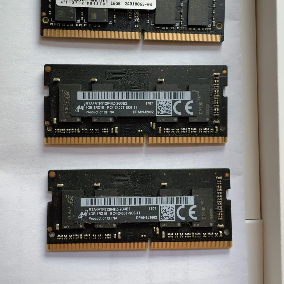 DDR-2400(PC4-19200)16GB×2、4GB×2