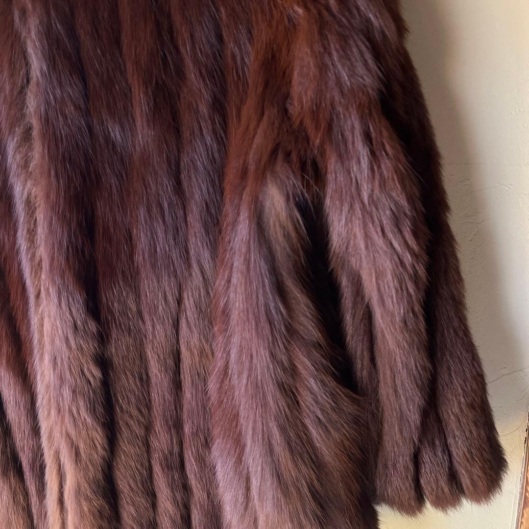 希少サイズ　SAGA FOX サガフォックス　ファーコート　銀サガ　13号