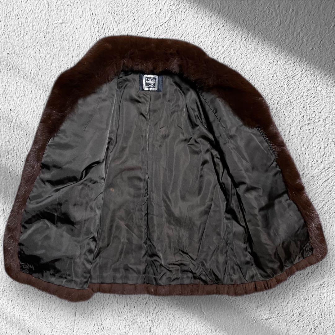 希少サイズ　SAGA FOX サガフォックス　ファーコート　銀サガ　13号