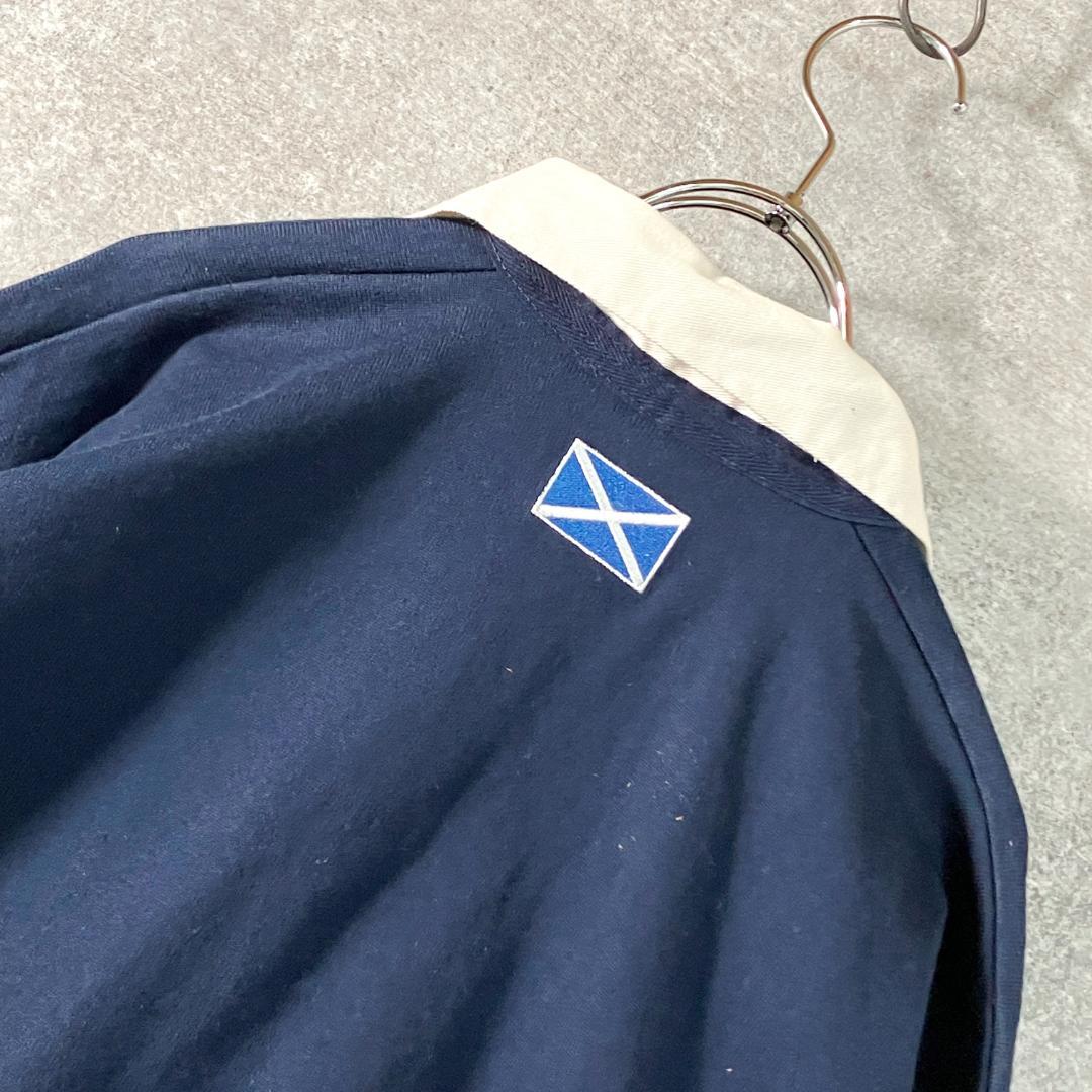 canterbury　02-05 スコットランド代表 ラガーシャツ　ラグビー　紺