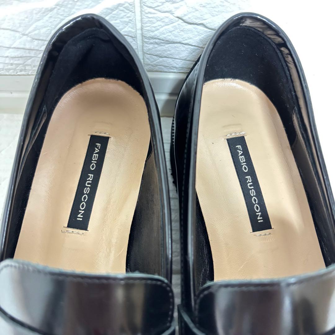 【未使用級】FABIO RUSCONI ローファー 厚底 ブラック 35