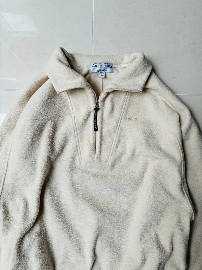 【別注】Americana アメリカーナ フリース　ハーフジップ　プルオーバー