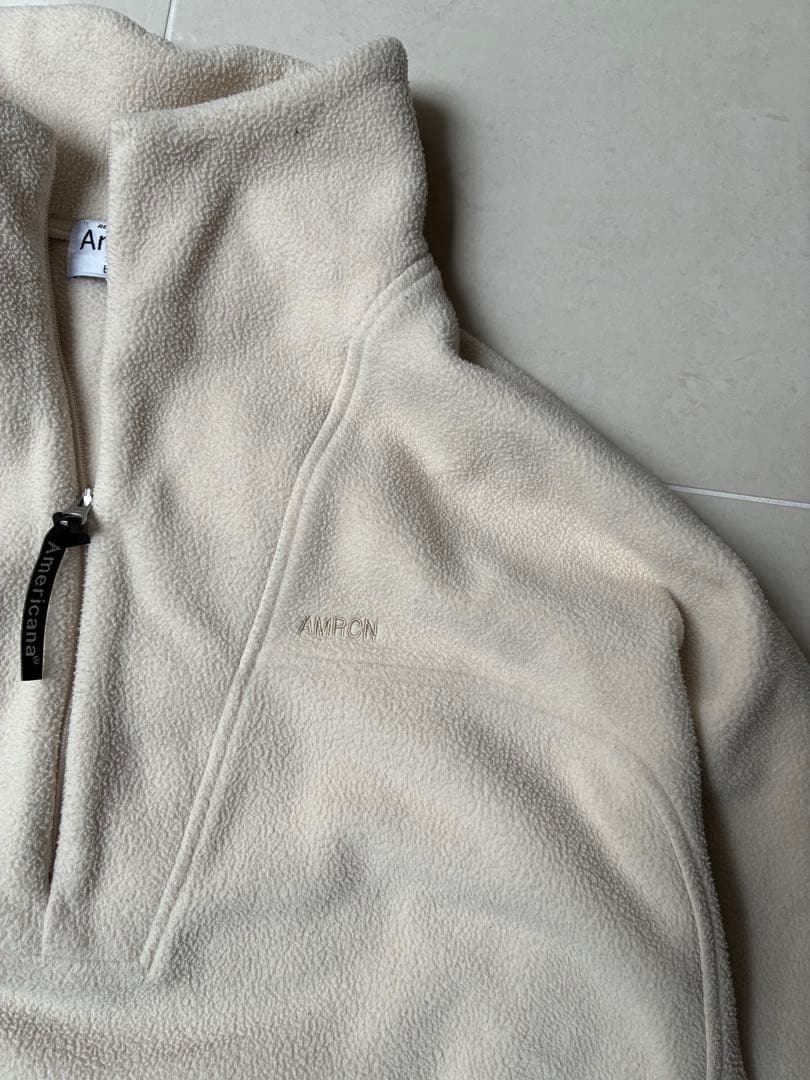 【別注】Americana アメリカーナ フリース　ハーフジップ　プルオーバー