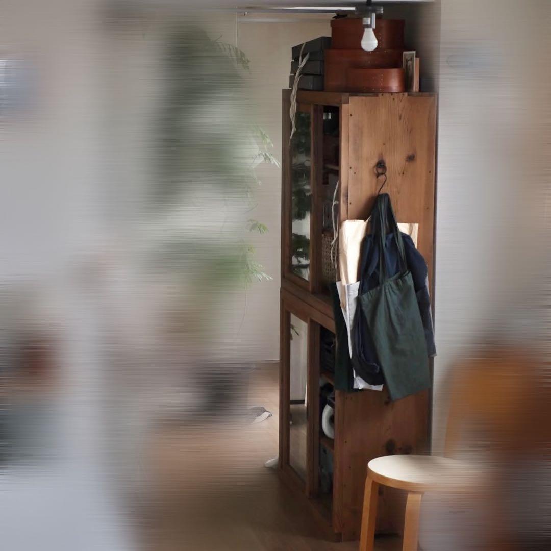 古家具 / アンティークガラス戸棚 / 無垢材①