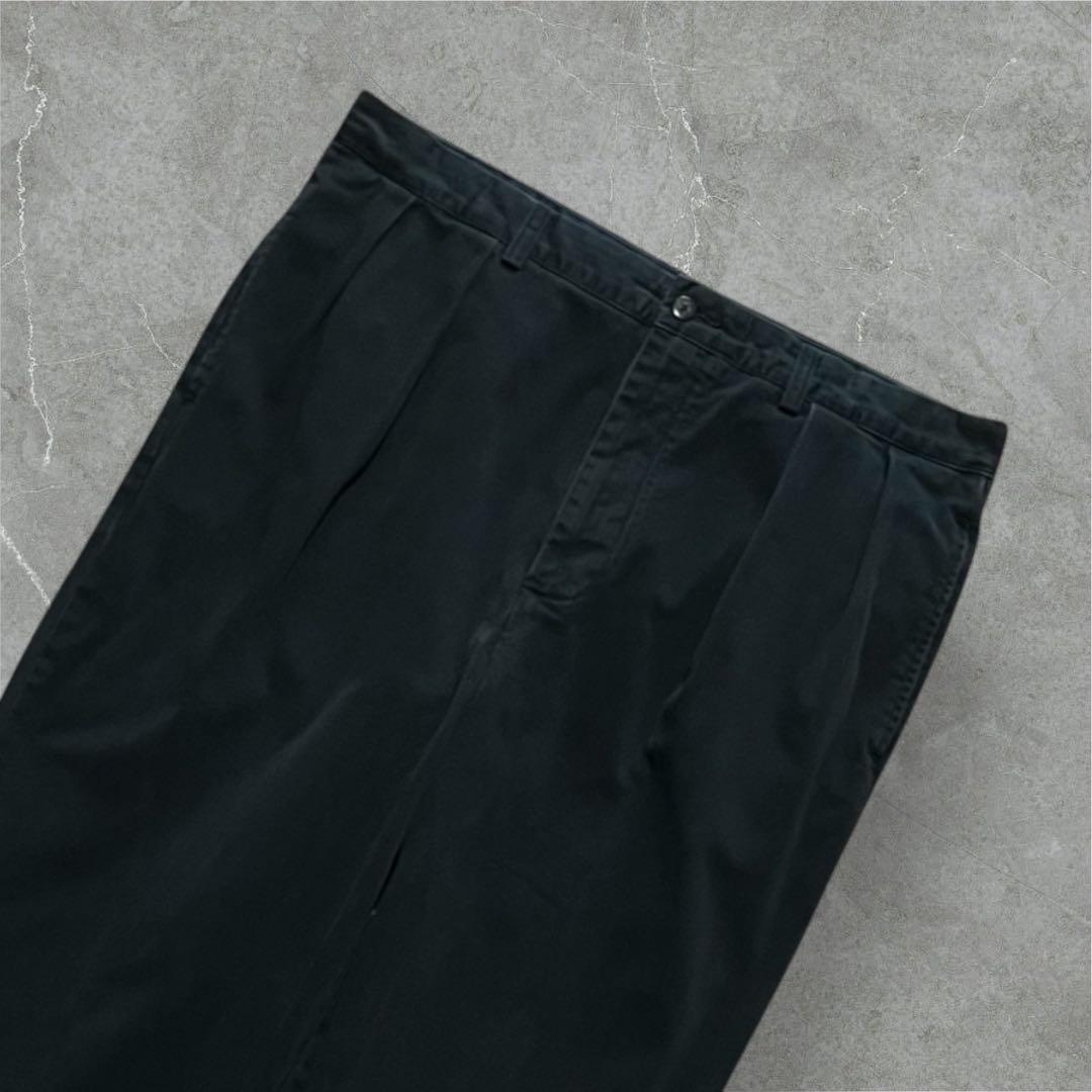 【W36】90sPolobyRalphLaurenAndrewPant黒チノパン