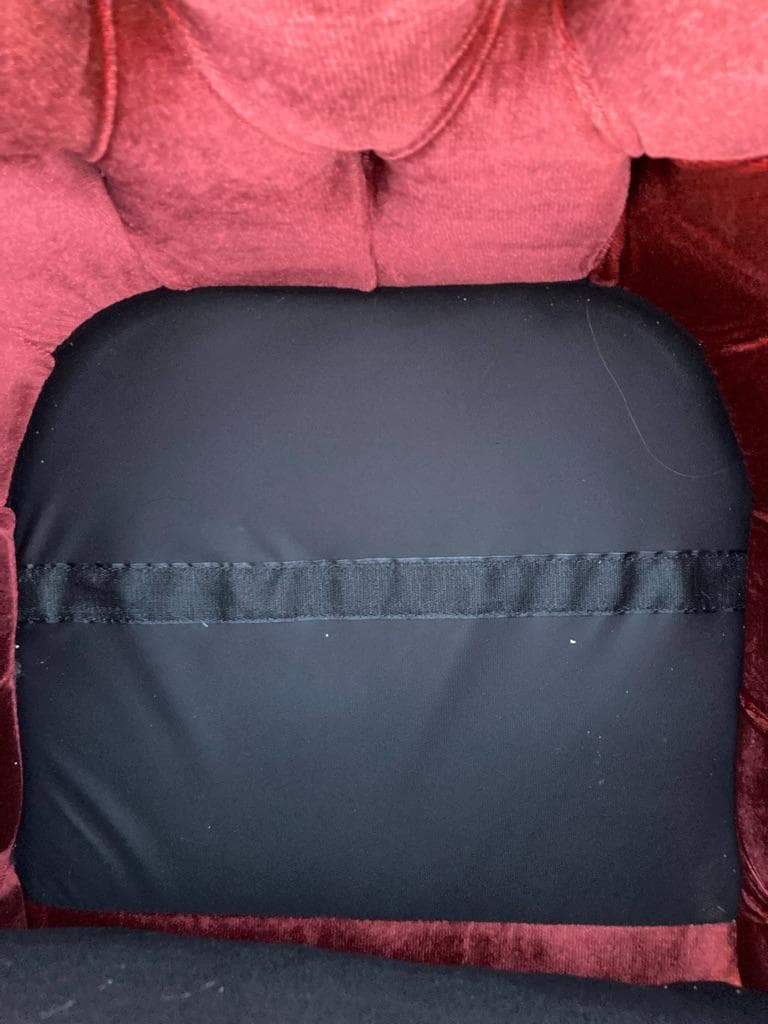 ヴィンセント　チェスターフィールド　1人掛けソファ　ベルベット　レッド