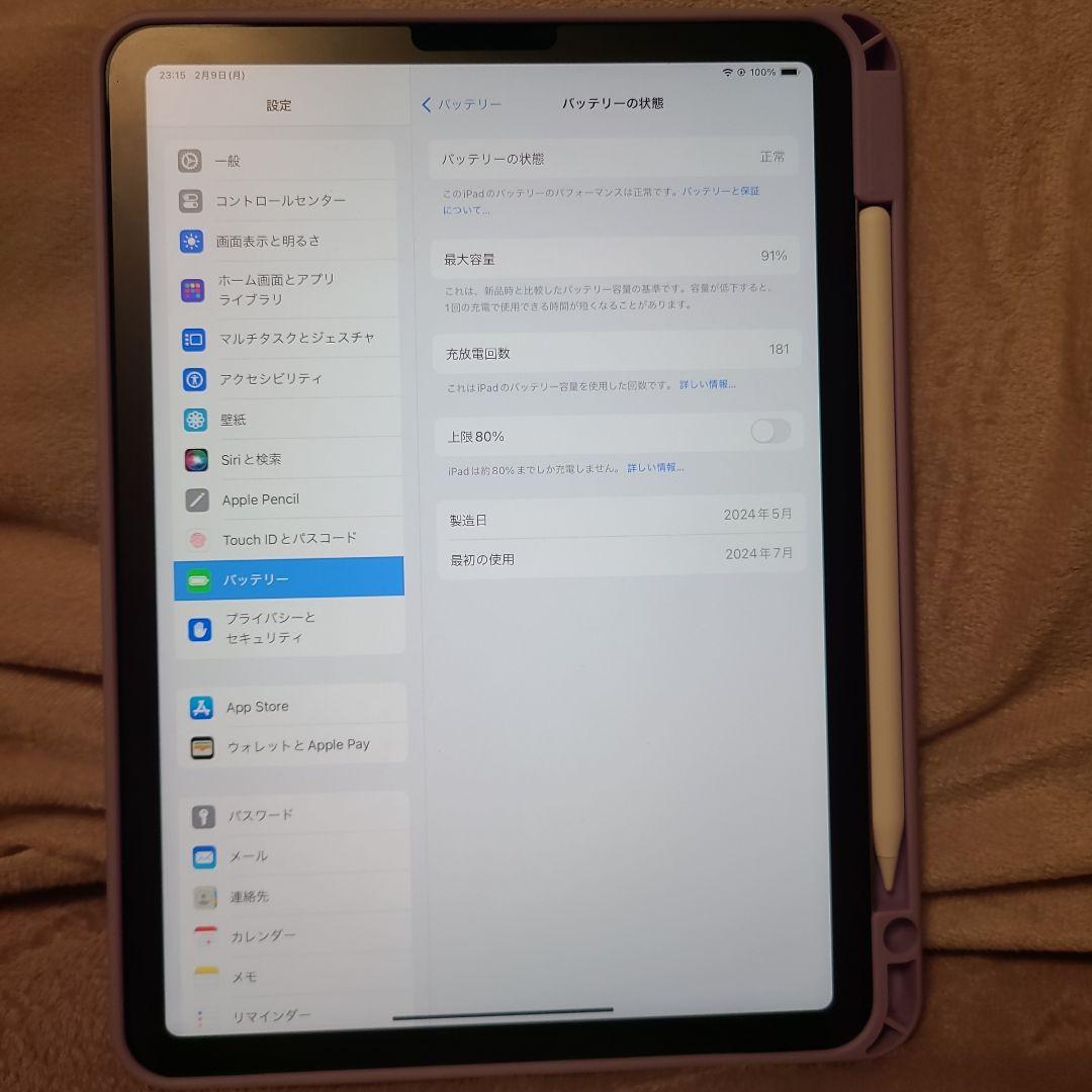 iPad本体 Ipad Air 6 + Apple Pencil 2