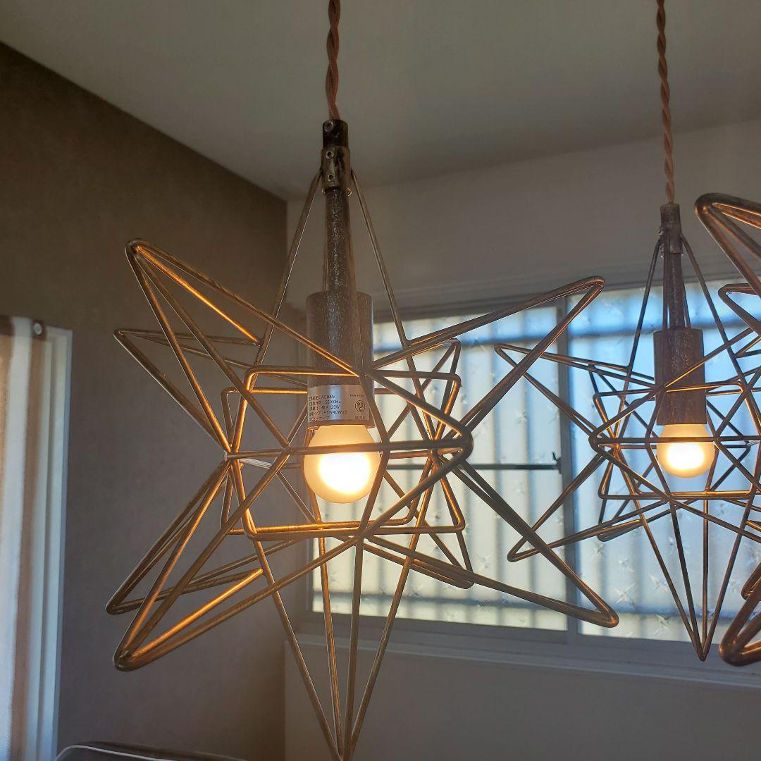 【極美品】Etoile エトワール 3灯星型ペンダントライト IND-020-3