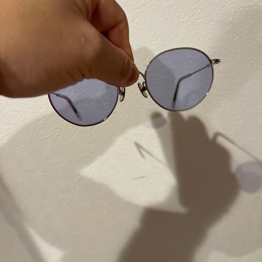 ADSR メタルラウンドサングラス ブルー