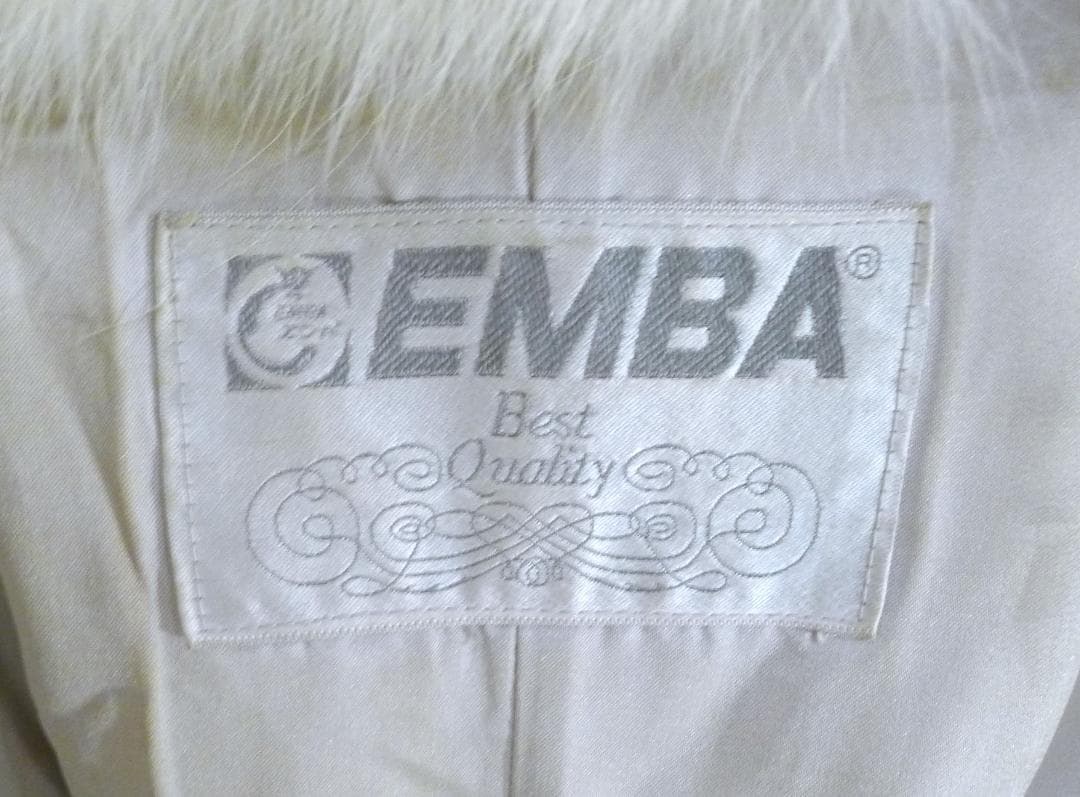 超お買い得【EMBA】超高級プラチナFOXfurロングコート(登録ナンバー付）◇
