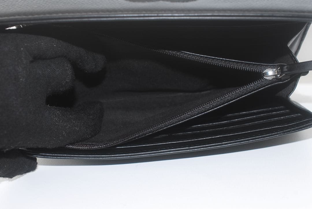 美品＊CHANEL＊シャネル＊キャビアスキン＊長財布＊フラップウォレット＊ココ