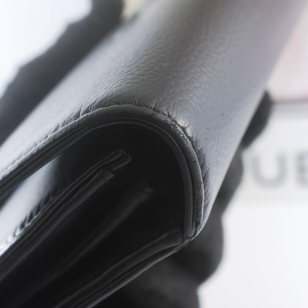 美品＊CHANEL＊シャネル＊キャビアスキン＊長財布＊フラップウォレット＊ココ