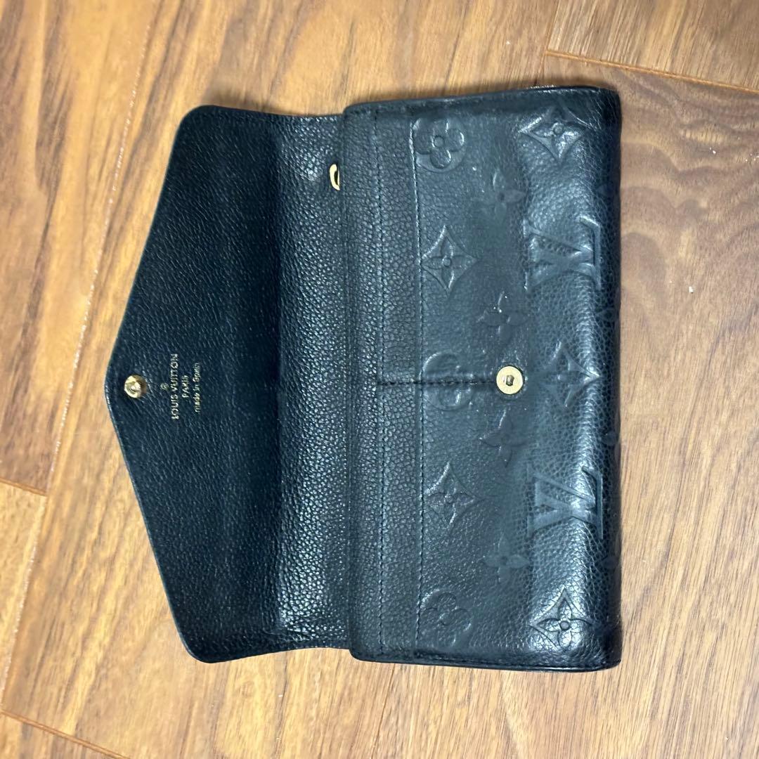 Louis Vuitton ブラックレザー 長財布