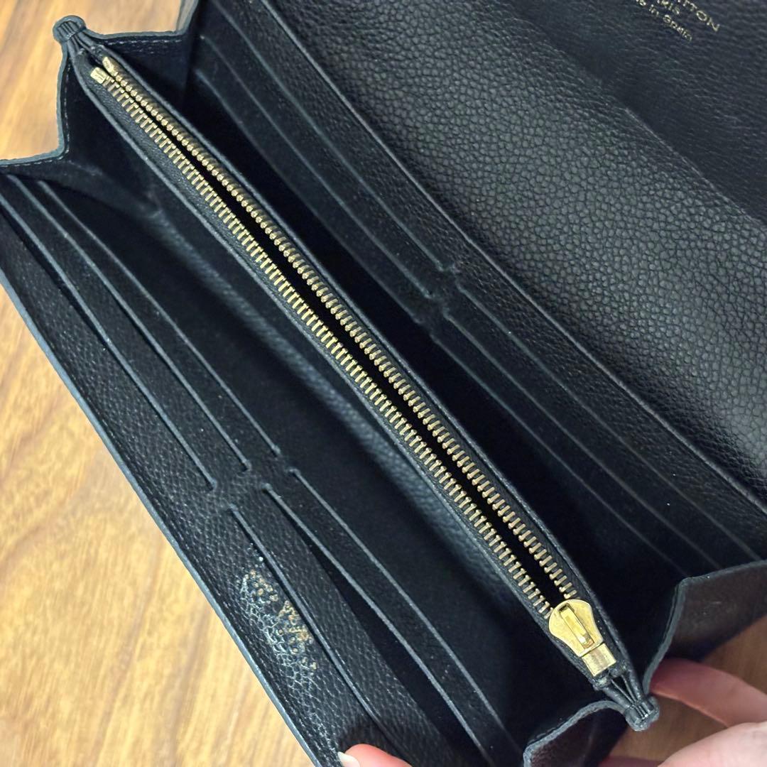 Louis Vuitton ブラックレザー 長財布