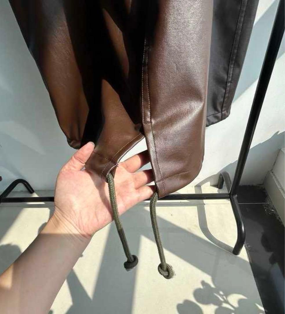 masion specialメゾンスペシャル2WAYレザーコートロングブラウン